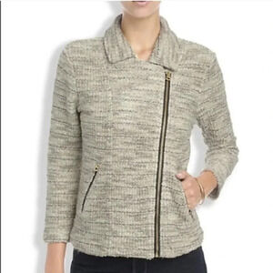 Lucky Brand Marled Knit Moto Biker Jacket